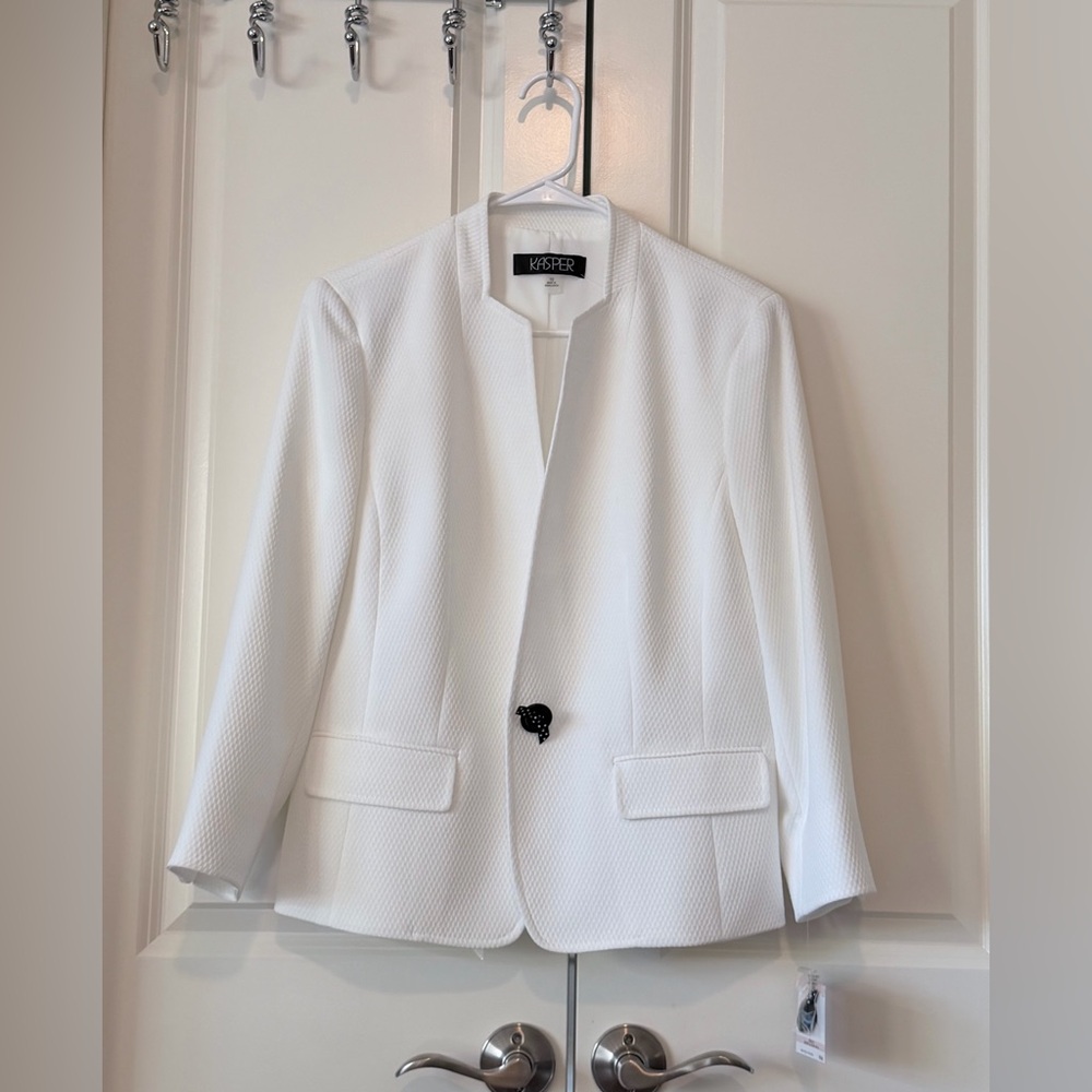 NWT Kasper White Blazer Sz 10